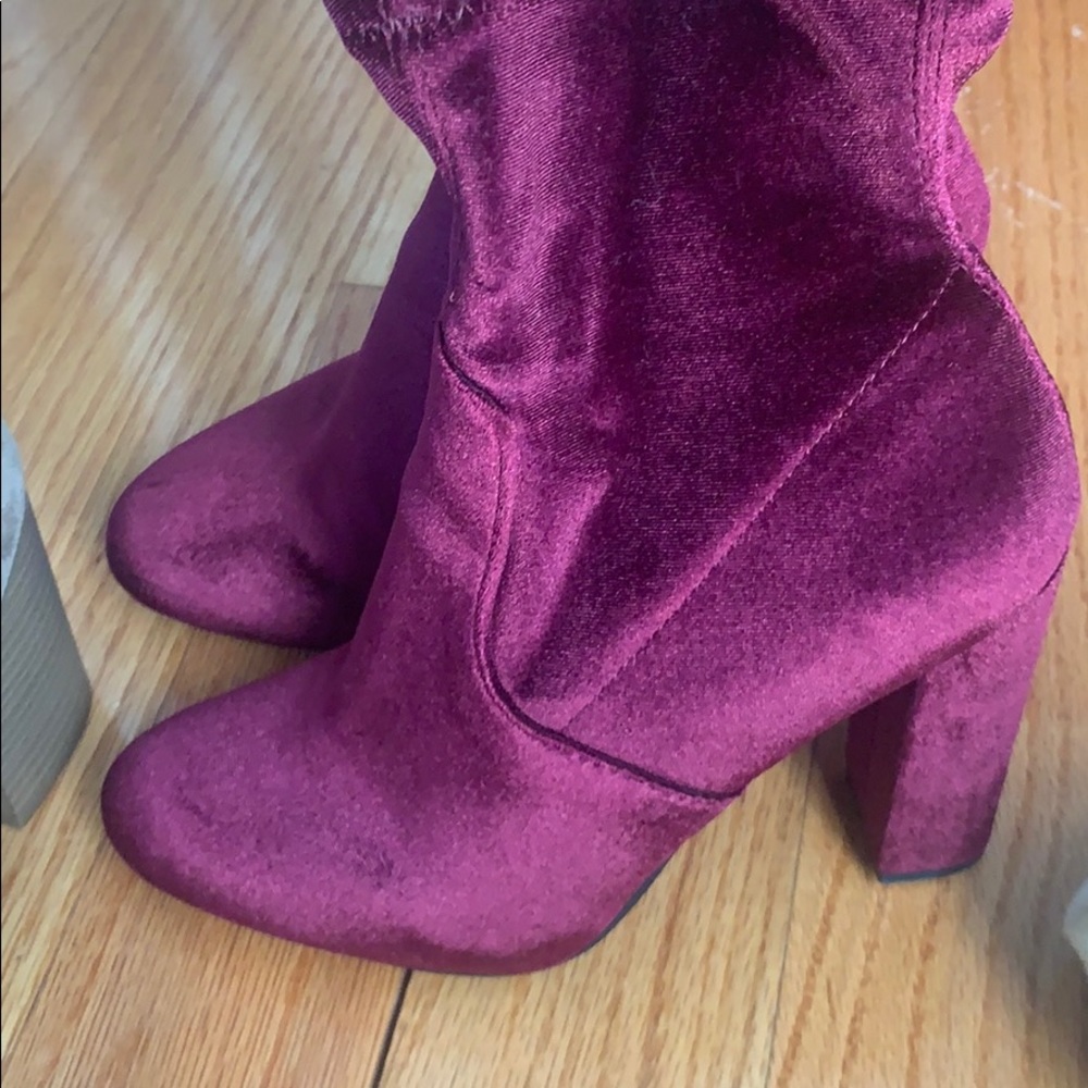 Velvet booties
